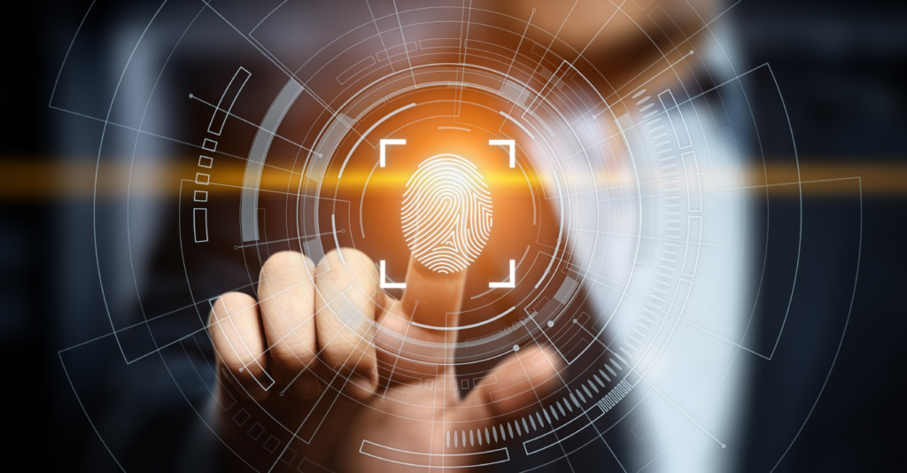 Fingerprint Scan Provides Security Access With Biometrics Identi