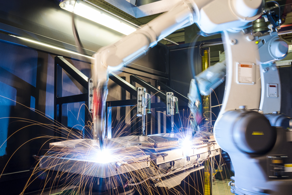 High-tech, industrial robotic welding machines